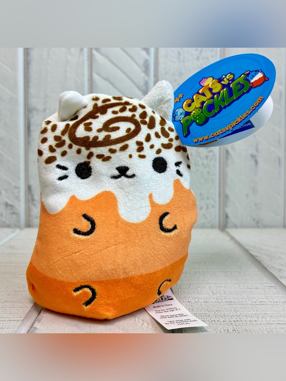 Cats Vs Pickles Pumpkin Spice Cat #497 Collectible Plush Toy 5” Cepia, LLC. 2023
